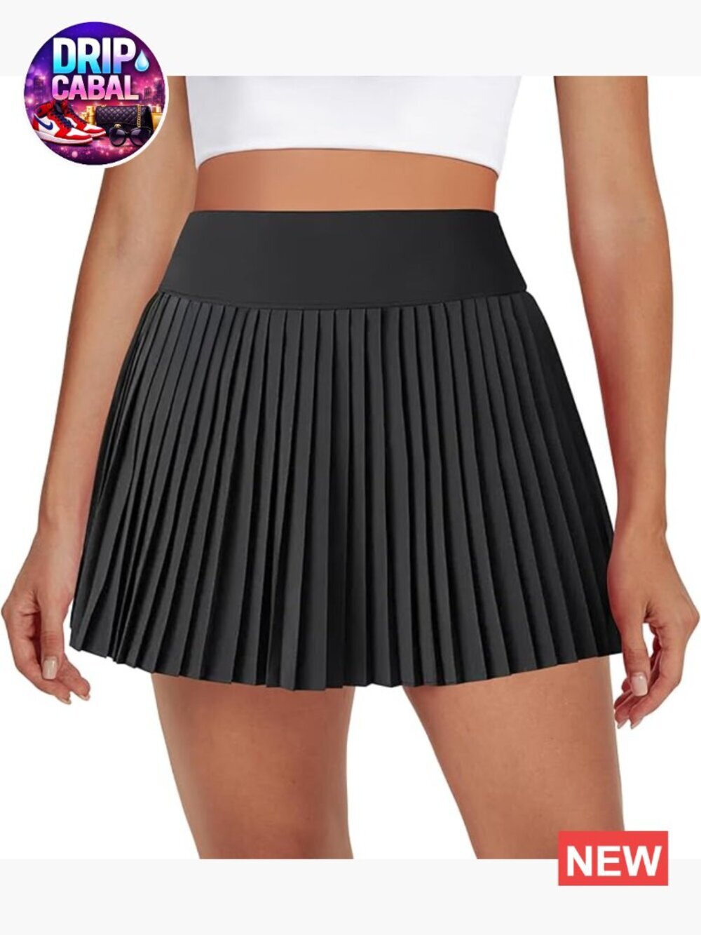 Pleated Tennis Skirt with Pockets, High Waisted Athletic Skort for Women